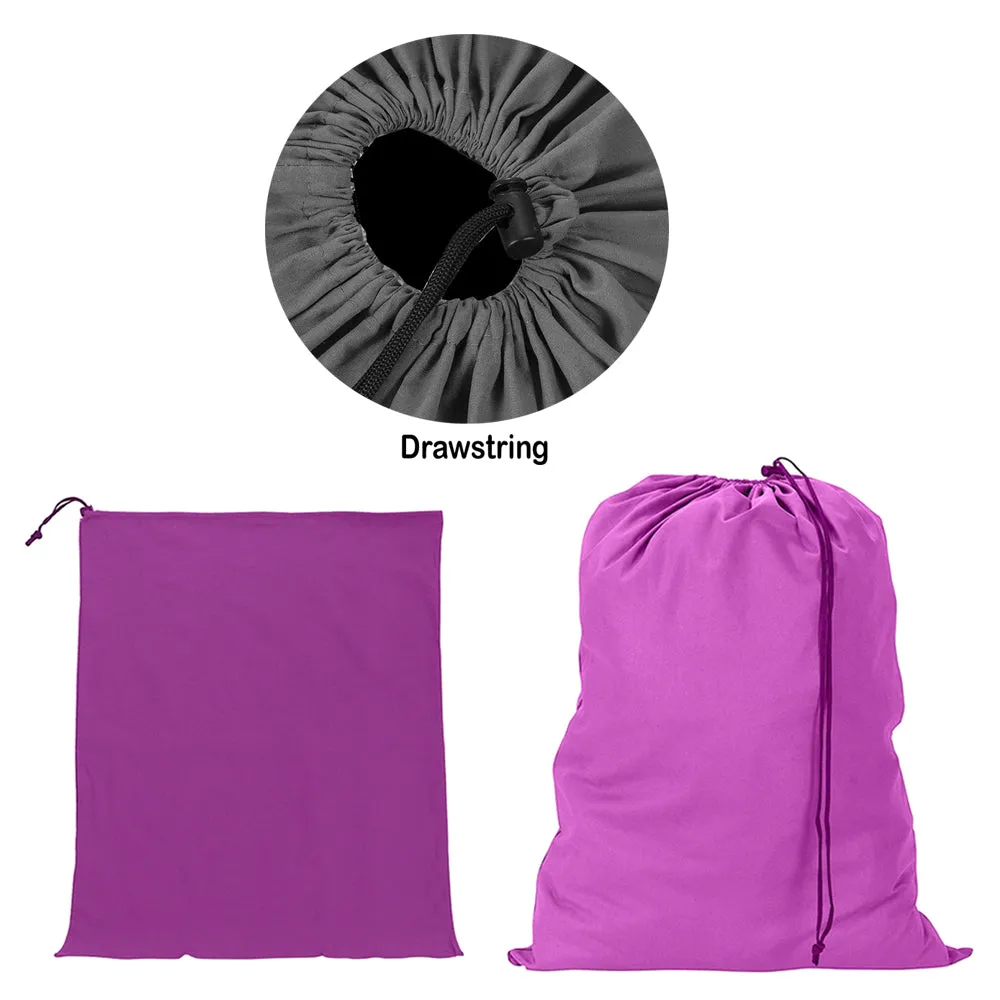 2 Pc Large Laundry Bag Heavy Duty Jumbo Washing Clothes Hamper Drawstring 28x36