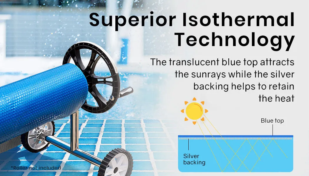 500 Micron LDPE Solar Pool Cover 11x5m - Aurelaqua
