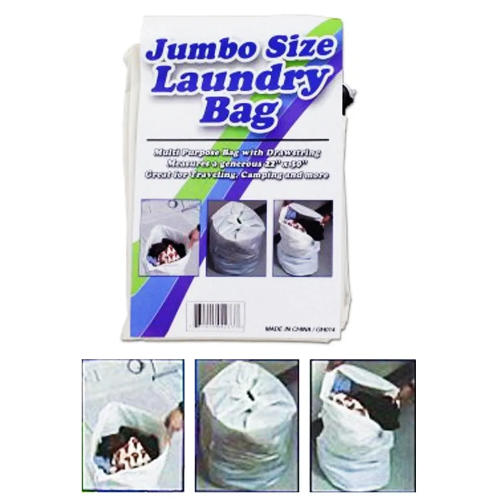 8 Jumbo Laundry Bag Heavy Duty Clothes Washing Plastic Multipurpose Gym 22"X30"