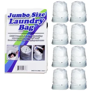 8 Jumbo Laundry Bag Heavy Duty Clothes Washing Plastic Multipurpose Gym 22"X30"