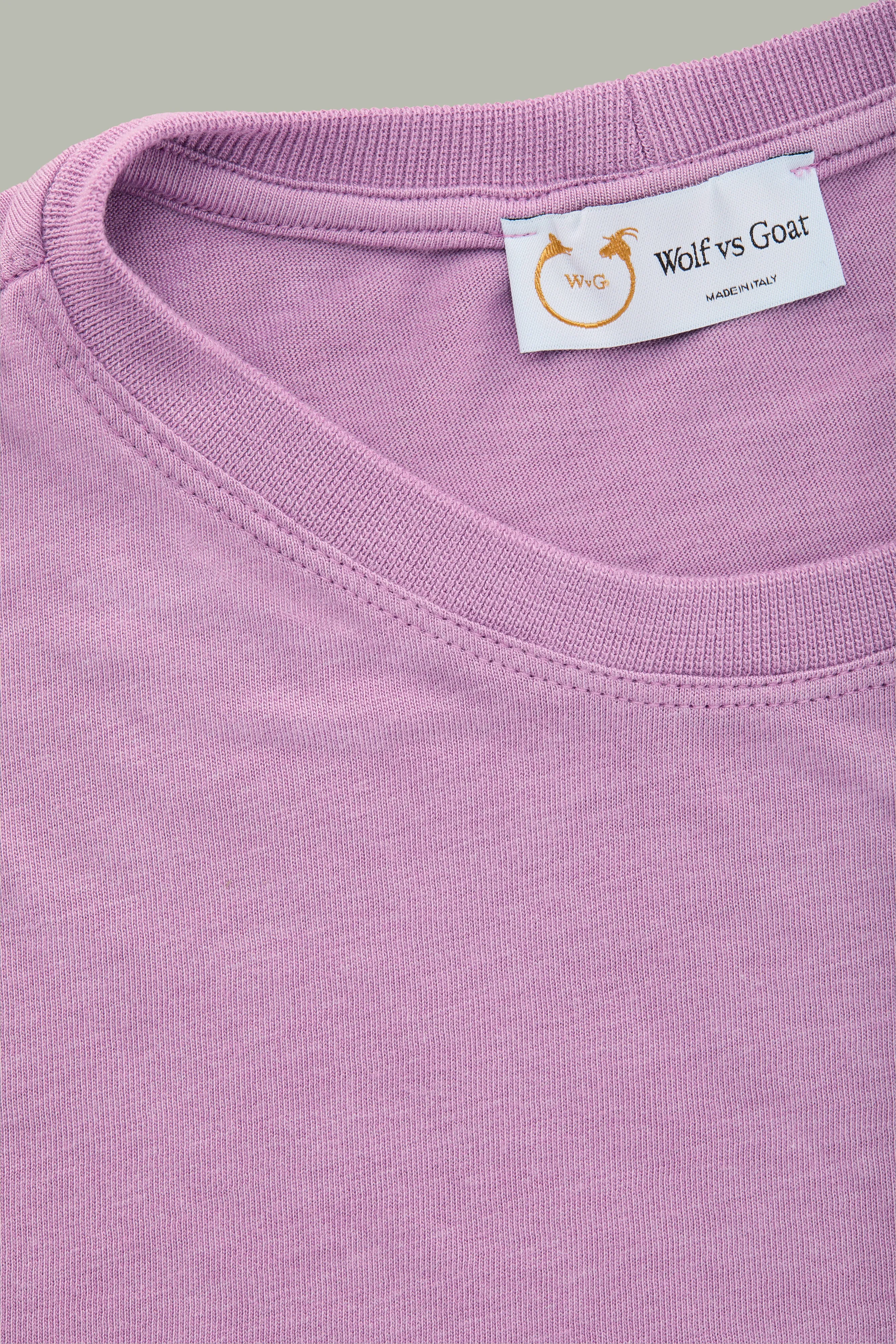 Bamboo Sorona Crew Neck Nero Dusty Lavender