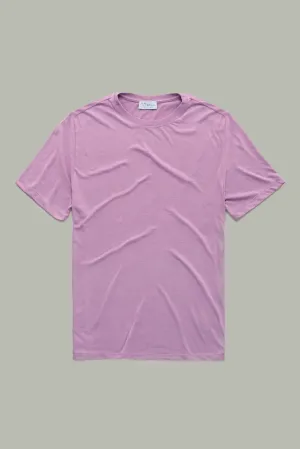 Bamboo Sorona Crew Neck Nero Dusty Lavender