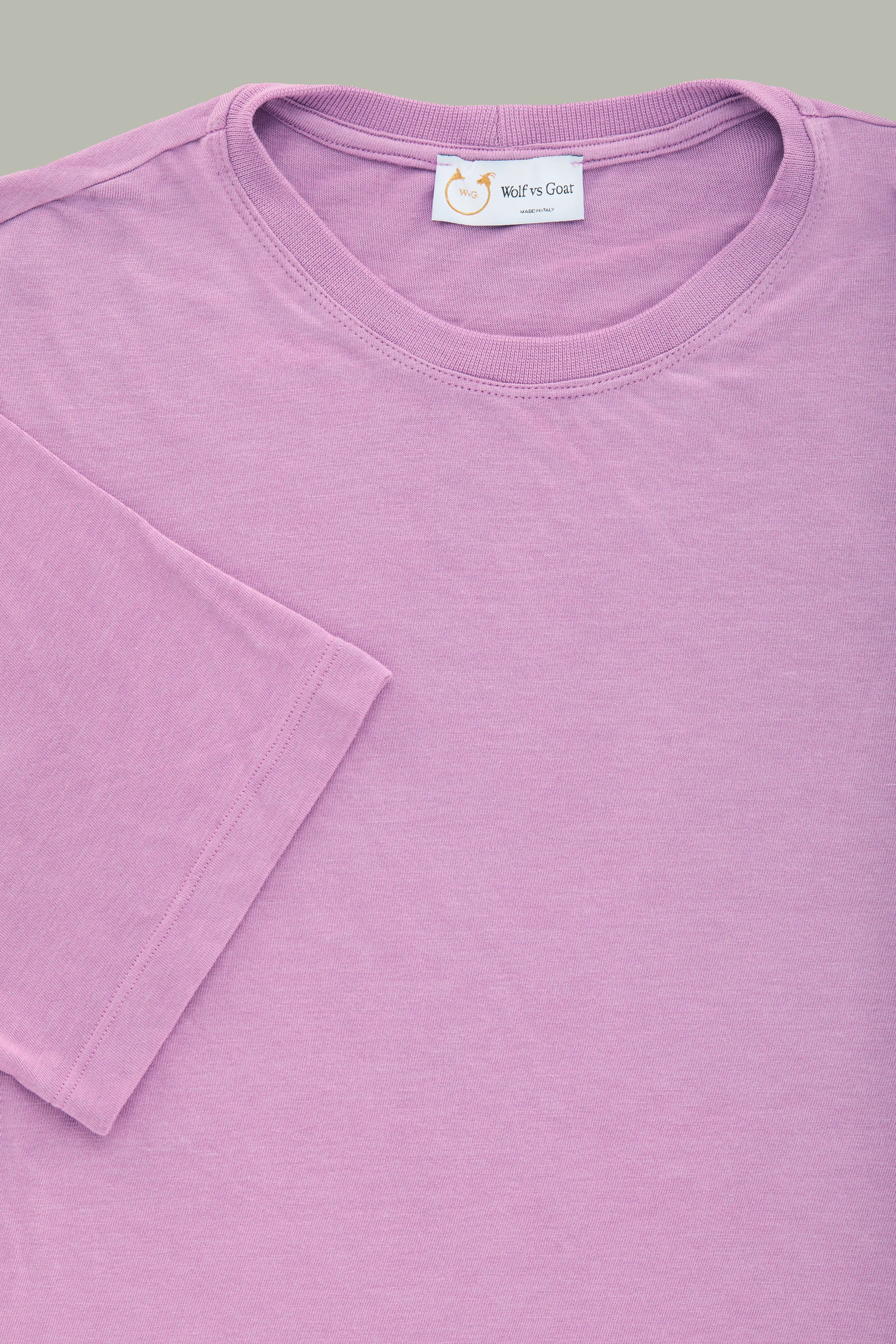 Bamboo Sorona Crew Neck Nero Dusty Lavender