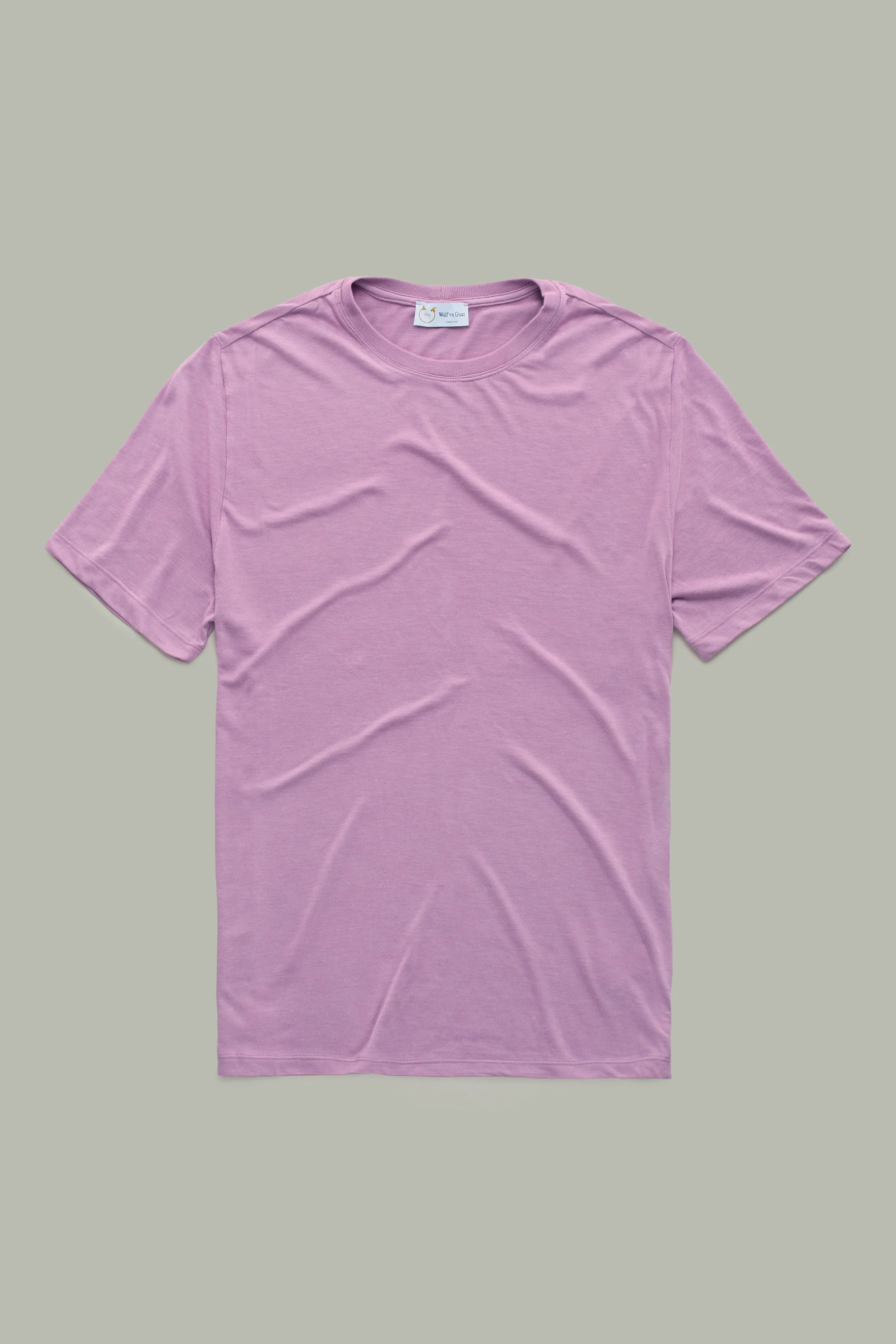 Bamboo Sorona Crew Neck Nero Dusty Lavender