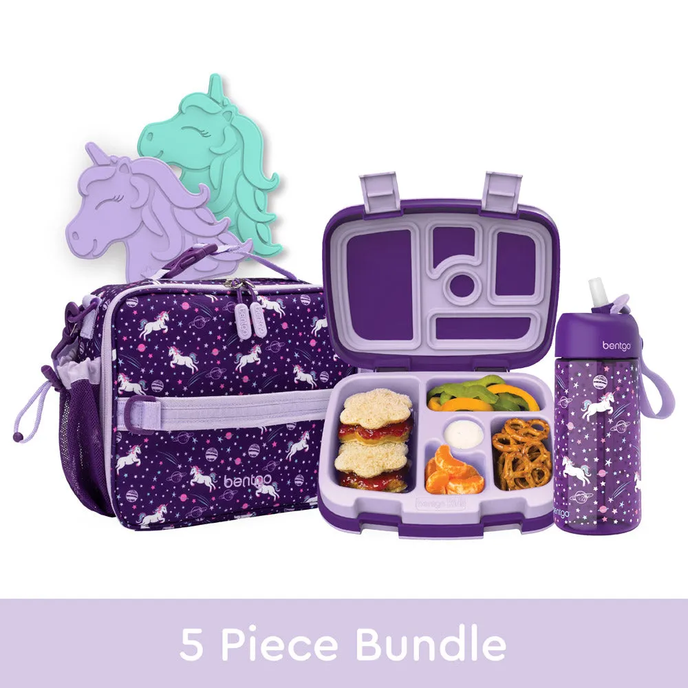 Bentgo Kids Prints Lunch 5-Piece Set with Ice Packs