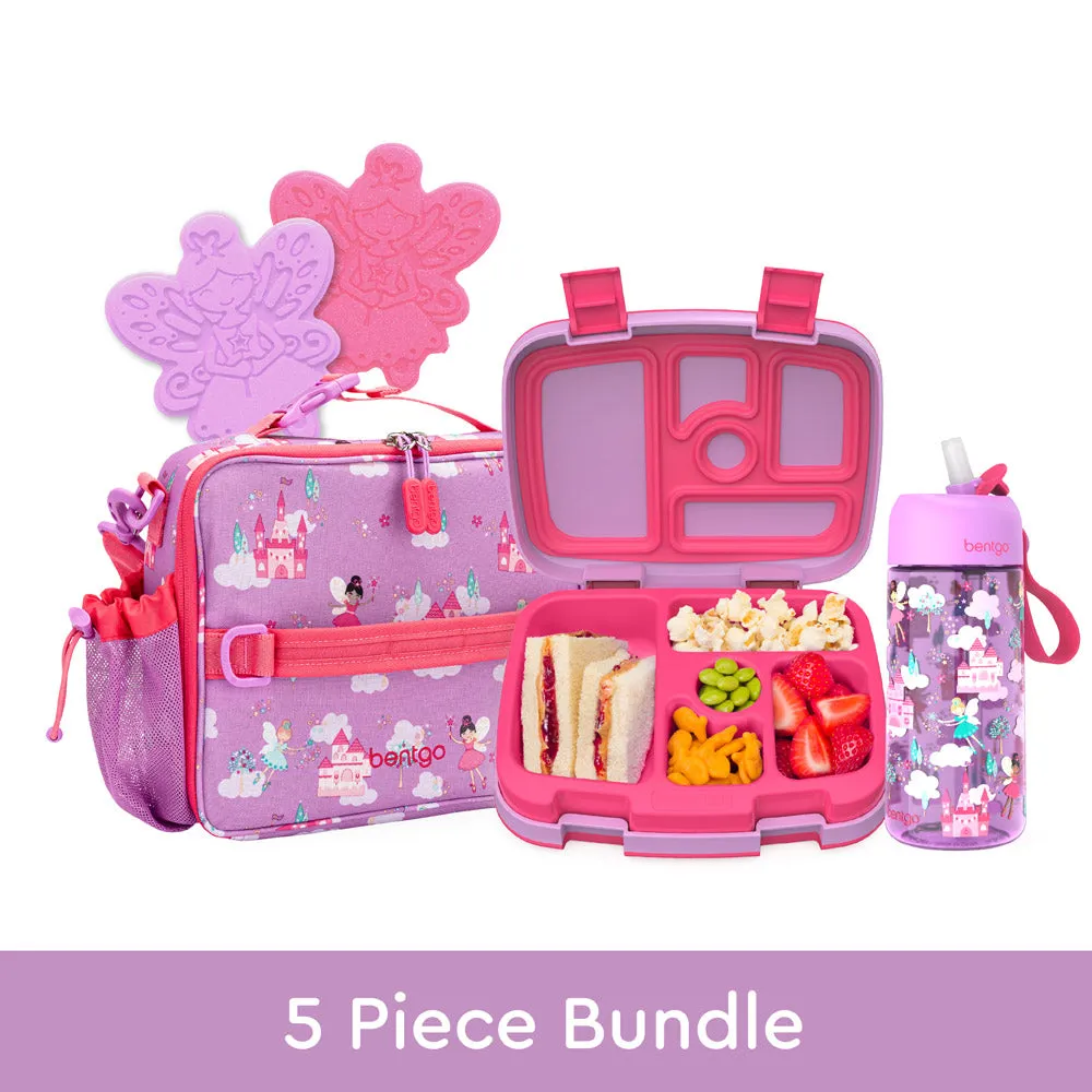Bentgo Kids Prints Lunch 5-Piece Set with Ice Packs