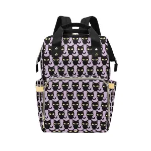 Black Cat Multifunctional Diaper Backpack Bag