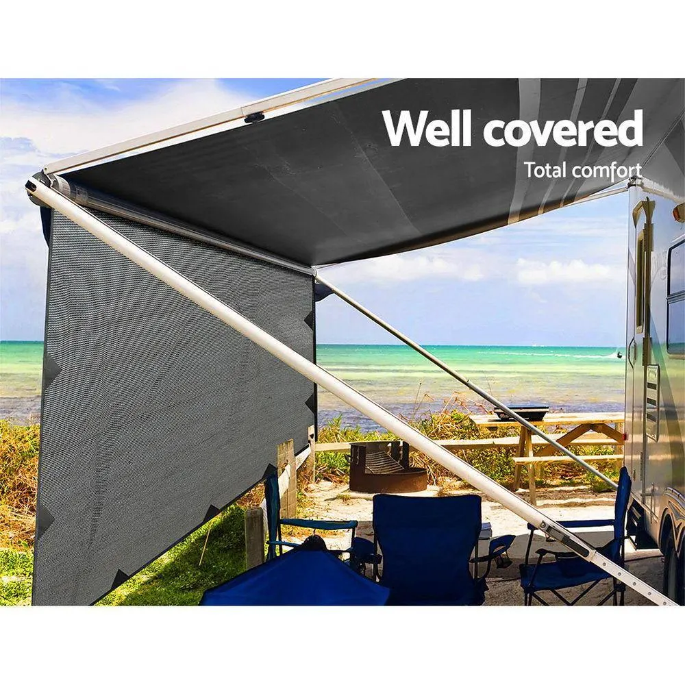 Caravan Privacy Screens 3.7M - 1.95m Long Roll Out Awning Sun Shade