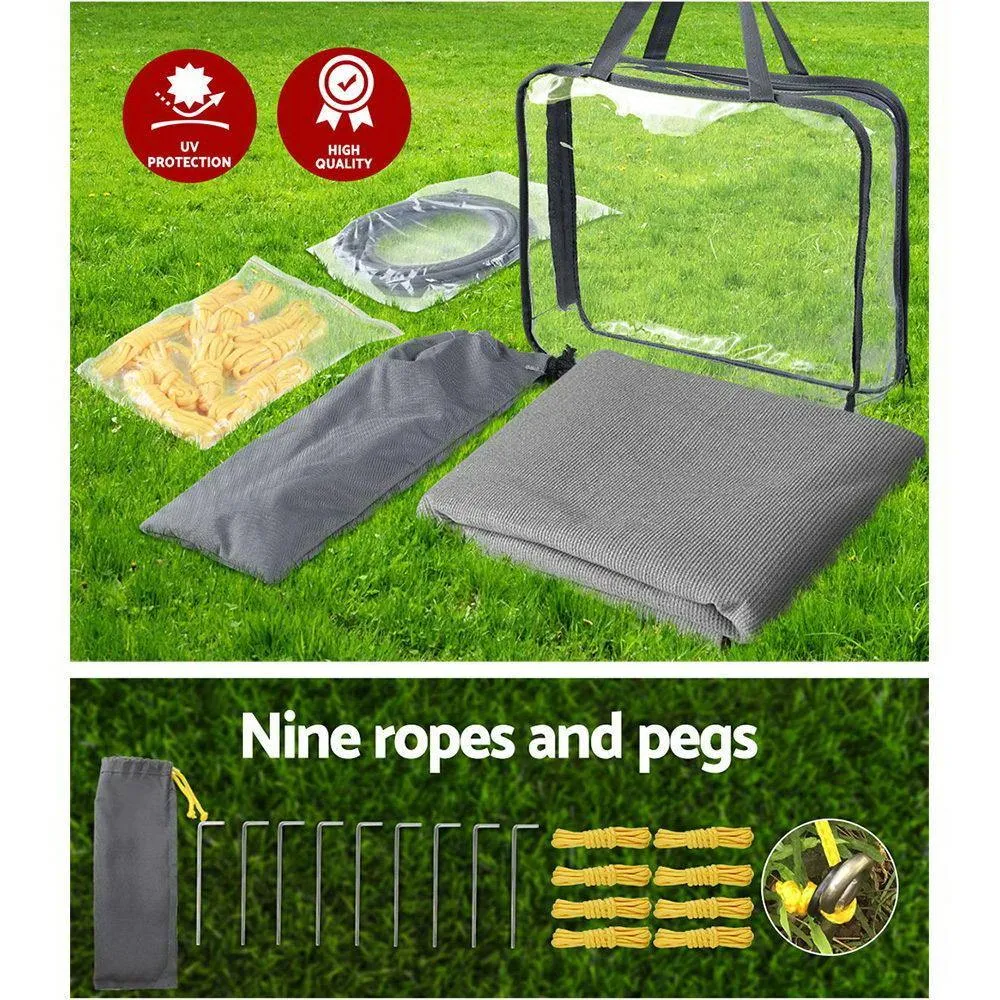 Caravan Privacy Screens 4.0M x 1.95M Extra Long - Drop Roll Out Awning Sun Shade Screen