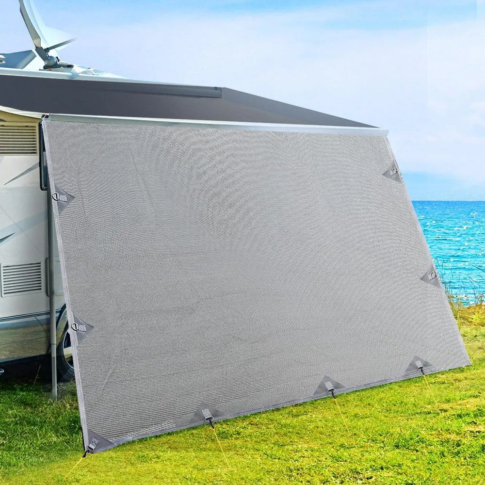 Caravan Privacy Screens 4.0M x 1.95M Extra Long - Drop Roll Out Awning Sun Shade Screen