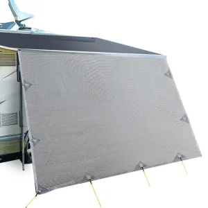 Caravan Privacy Screens 4.0M x 1.95M Extra Long - Drop Roll Out Awning Sun Shade Screen