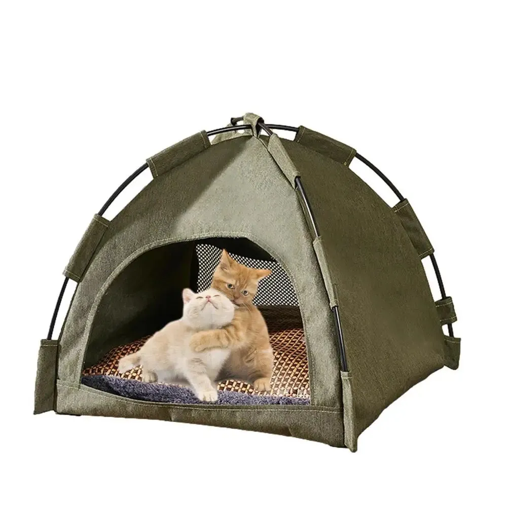 CASTLE™ Pet Tent Cats Doghouse Washable Cat Teepee Dog Tent Bed 42*42*38CM Portable Dog Houses Puppy Teepee Cat Bed Pet Cage for Cat.