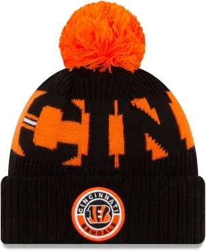 Cinncinati Bengals New Era NFL On Field 2020 Sport Knit Bobble Hat