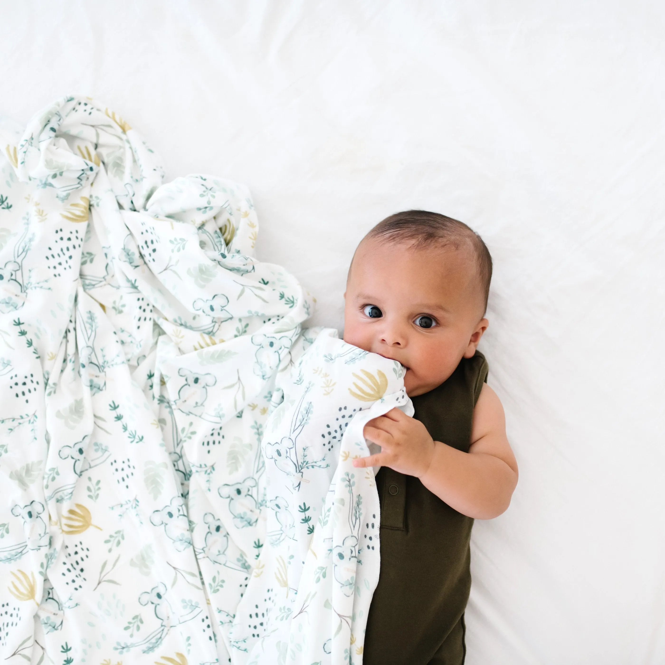 Copper Pearl Knit Swaddle Blanket | Aussie