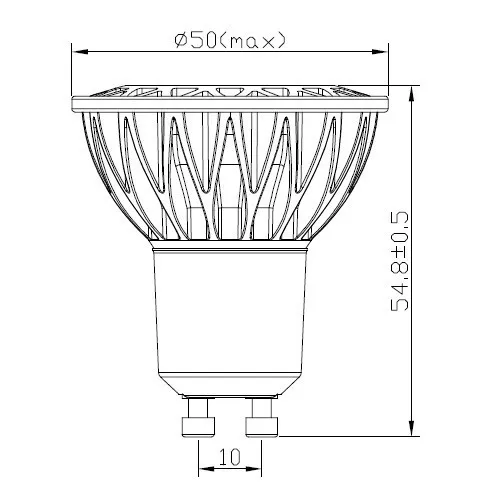 CRI-MAX CRI 95  GU10 6.5W LED Spotlight 2700K - 6pcs
