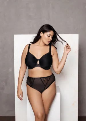 Elomi Charley Moulded Spacer Seamless Underwire Bra (Fawn   Black)