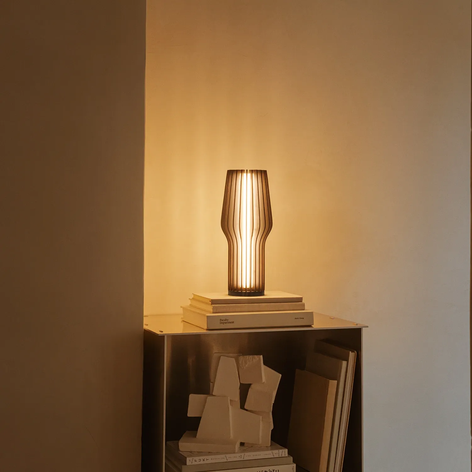eva solo | radiant portable table lamp | smoked oak