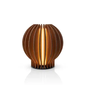 eva solo | radiant round portable table lamp | smoked oak - DC