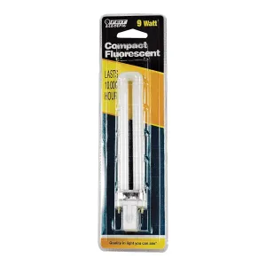Feit Electric BPPL9 Compact Fluorescent Bulb, 9 W, PL Lamp, G23 Lamp Base, 560 Lumens, 2700 K Color Temp