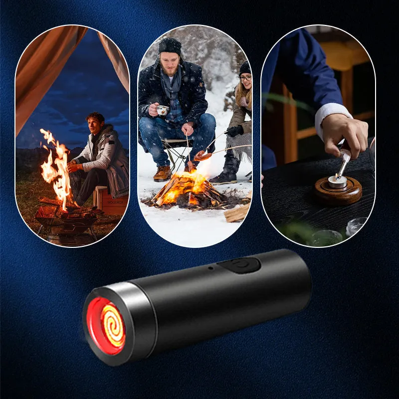 Flameless & Windproof Coil Lighter with Keyring