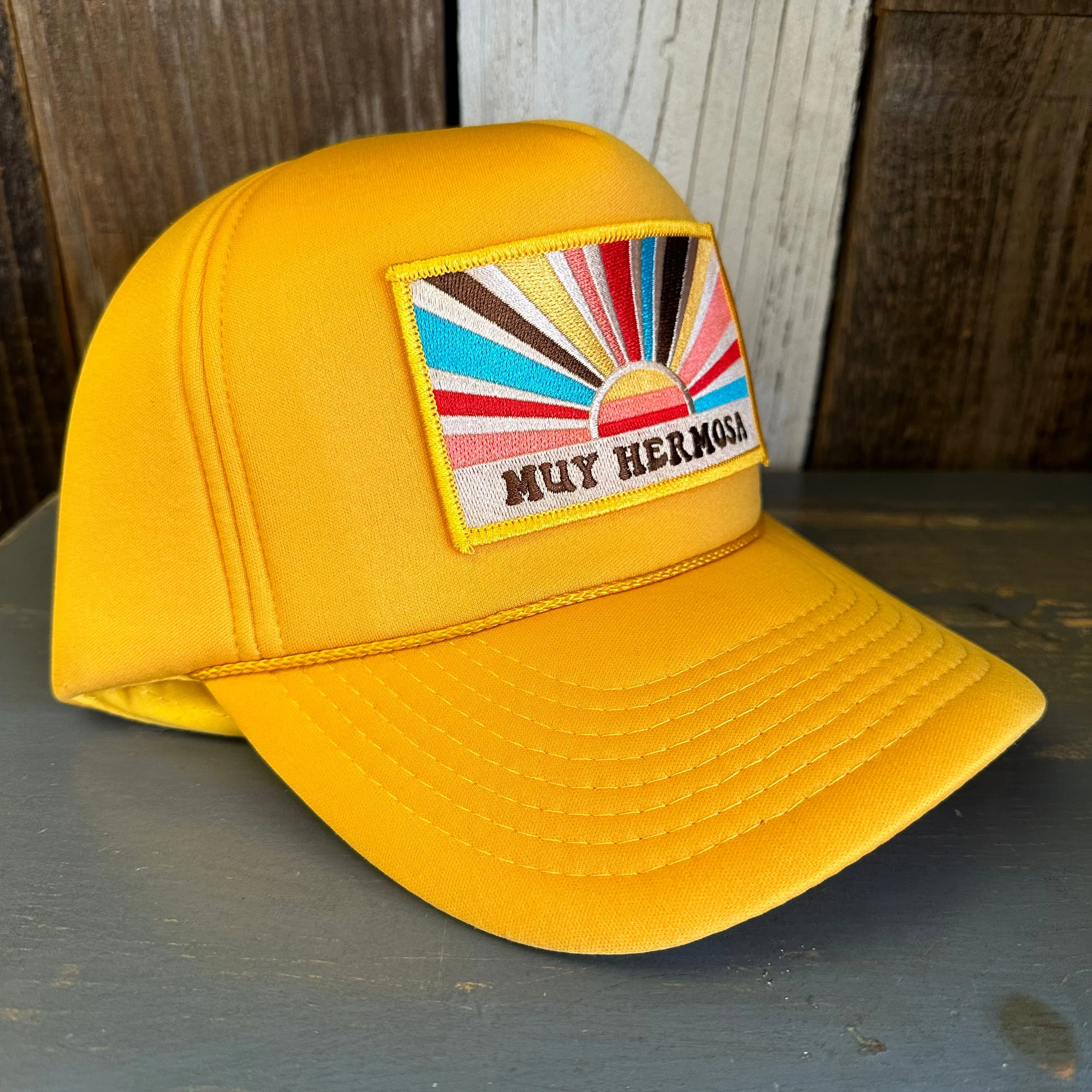 Hermosa Beach MUY HERMOSA Winter All Foam Cap Hat - Gold