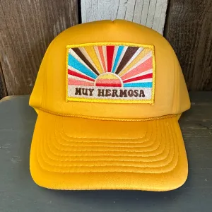 Hermosa Beach MUY HERMOSA Winter All Foam Cap Hat - Gold