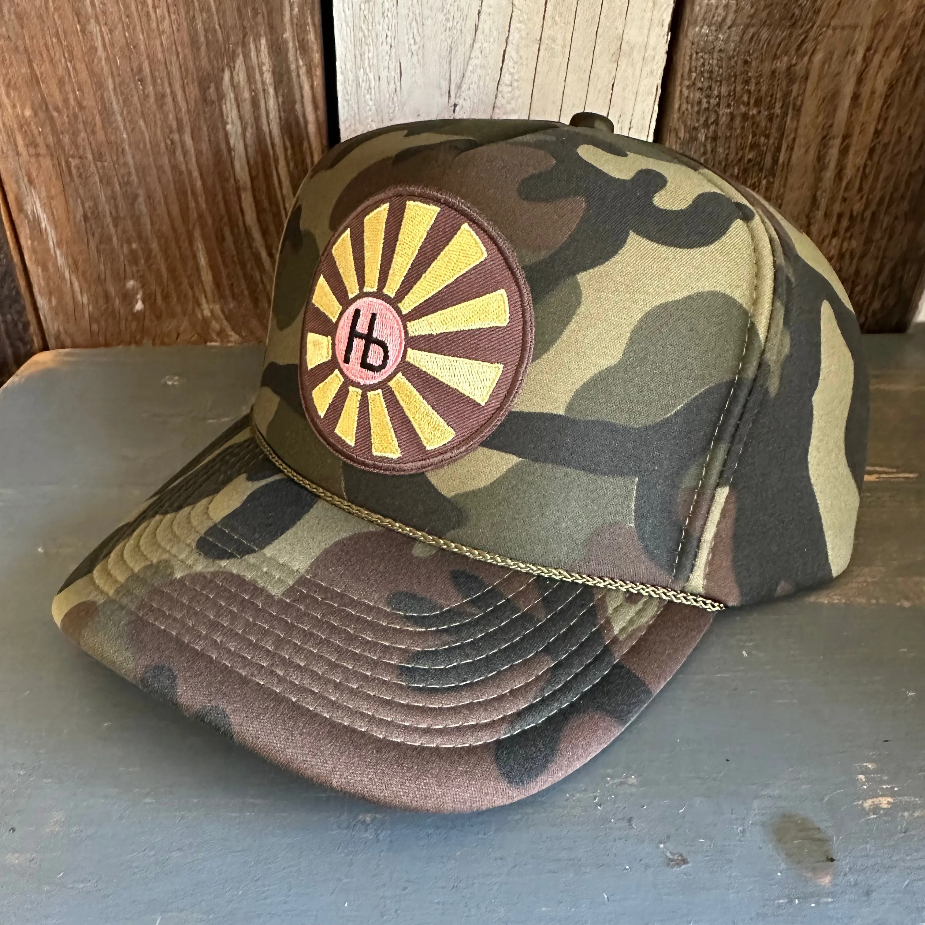 Hermosa Beach SUNBEAMS Camo Winter All Foam Cap Hat - Full Forest Camouflage