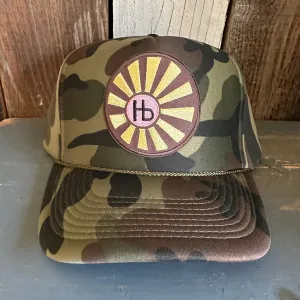 Hermosa Beach SUNBEAMS Camo Winter All Foam Cap Hat - Full Forest Camouflage