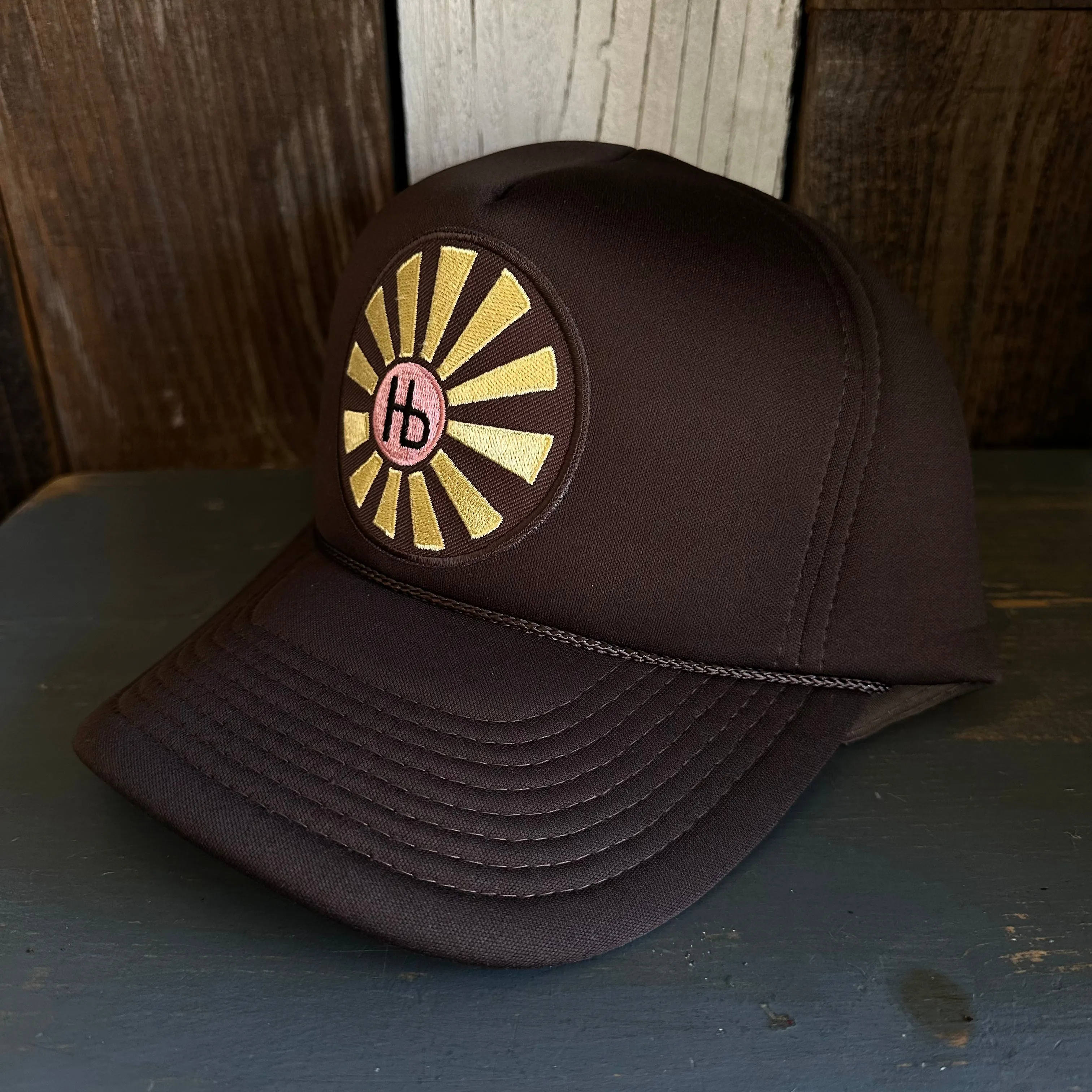 Hermosa Beach SUNBEAMS Winter All Foam Cap Hat - Brown