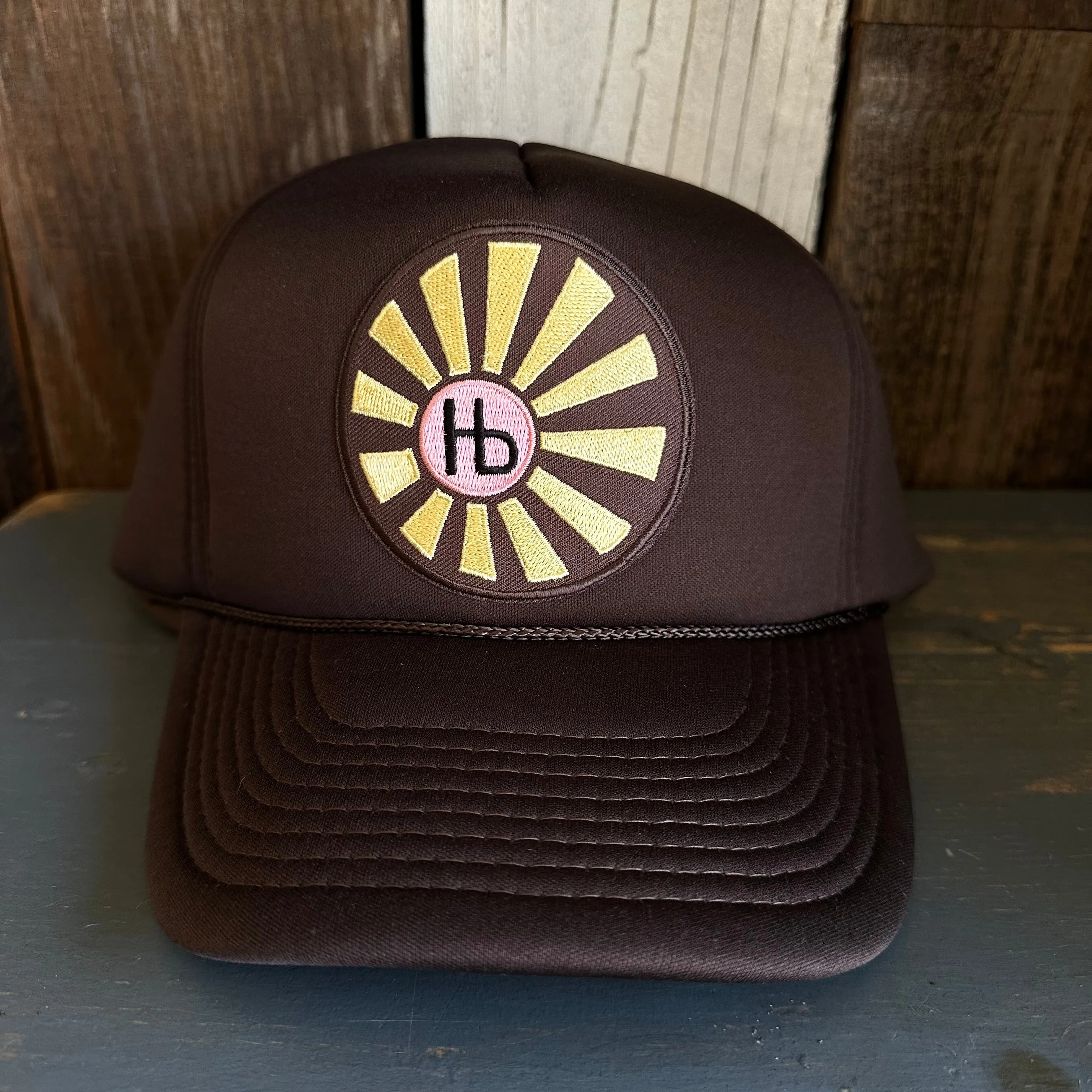 Hermosa Beach SUNBEAMS Winter All Foam Cap Hat - Brown