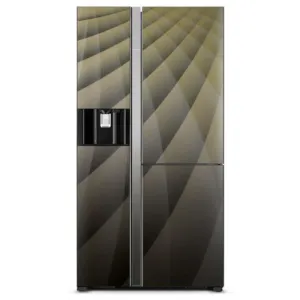 Hitachi R-M820AGP4MX DIA Fridge 3 Doors G651L Inverter Ice Dispenser Door Diamond