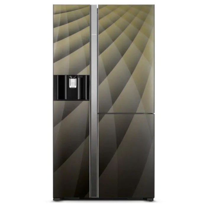 Hitachi R-M820AGP4MX DIA Fridge 3 Doors G651L Inverter Ice Dispenser Door Diamond
