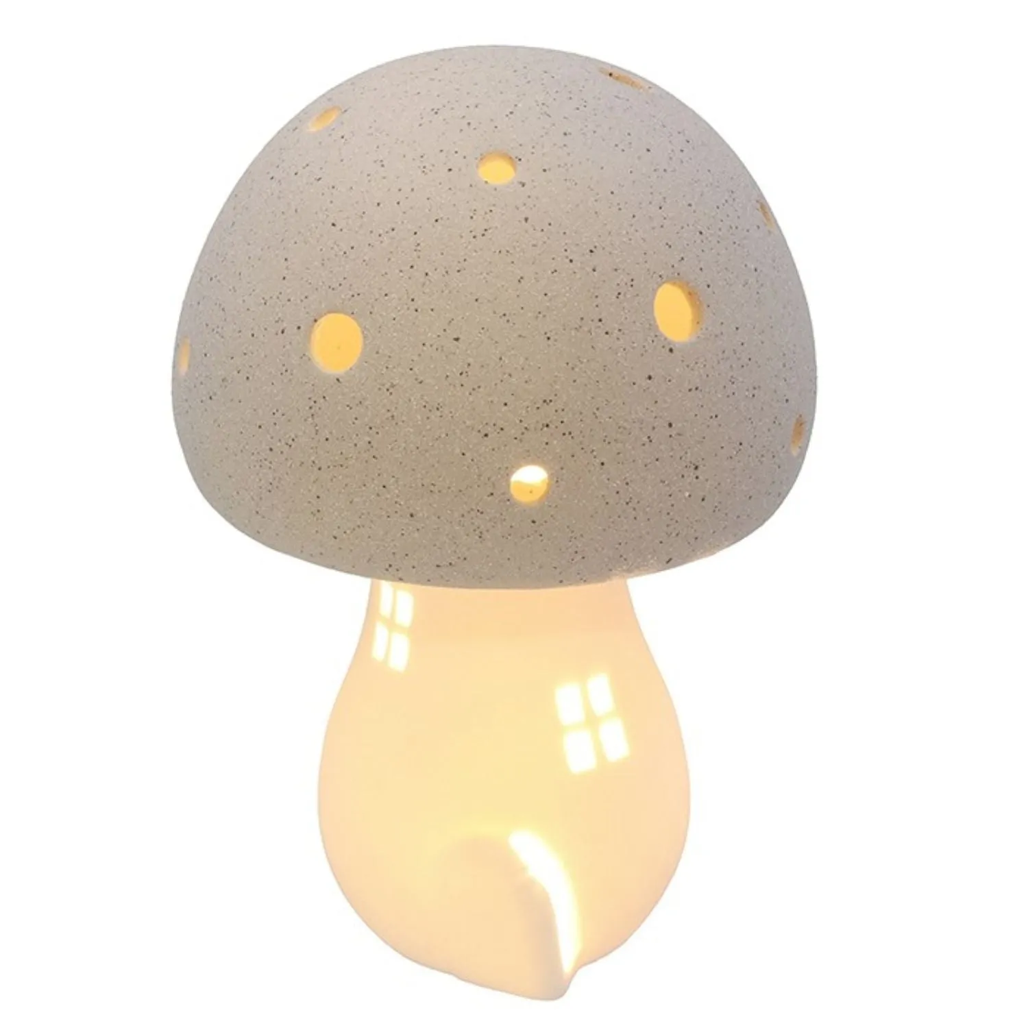 Joe Davies 17cm Mushroom Glow LED House Grey