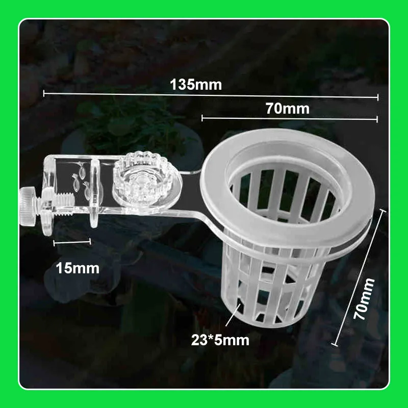 Multi-use Plant Hydroponic Transparent Clamp Basket
