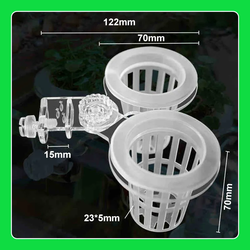 Multi-use Plant Hydroponic Transparent Clamp Basket