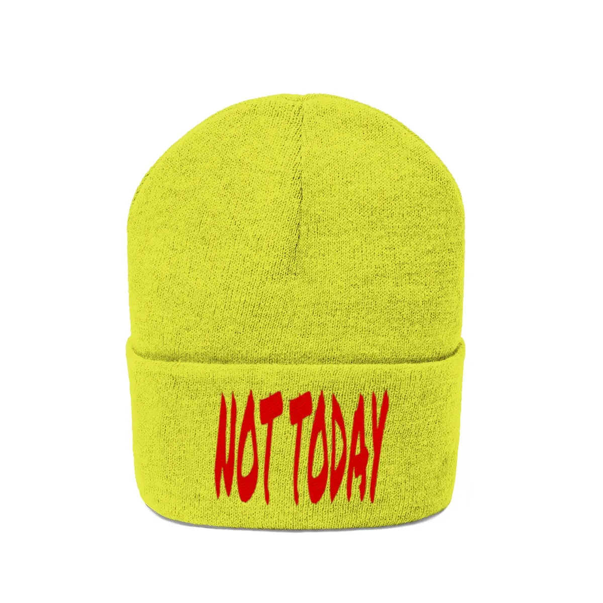 "Not Today" Red Letters Knit Beanie #VezzyWorld 