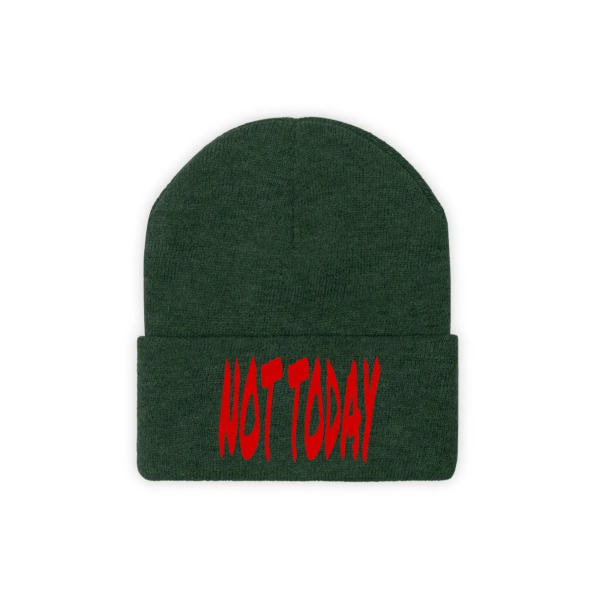 "Not Today" Red Letters Knit Beanie #VezzyWorld 