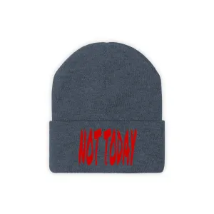 "Not Today" Red Letters Knit Beanie #VezzyWorld 