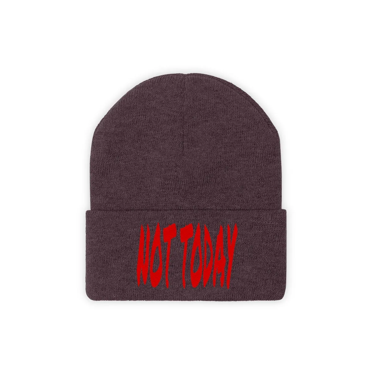 "Not Today" Red Letters Knit Beanie #VezzyWorld 