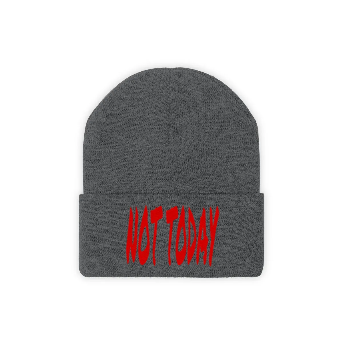 "Not Today" Red Letters Knit Beanie #VezzyWorld 