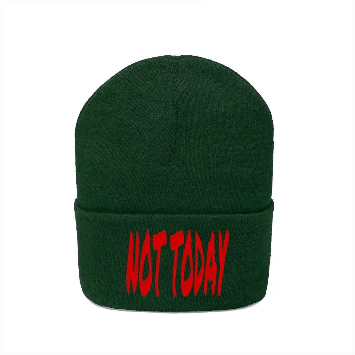 "Not Today" Red Letters Knit Beanie #VezzyWorld 