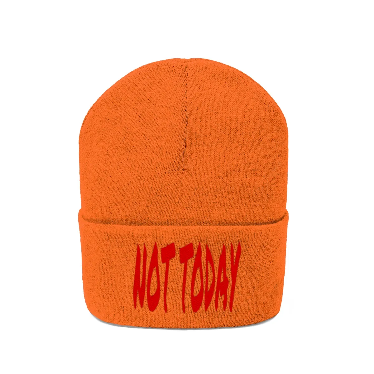 "Not Today" Red Letters Knit Beanie #VezzyWorld 