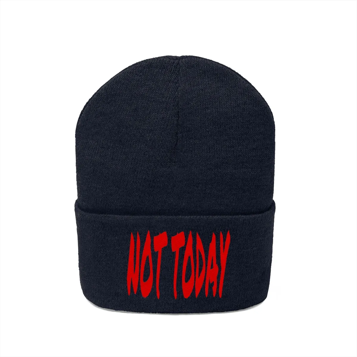 "Not Today" Red Letters Knit Beanie #VezzyWorld 
