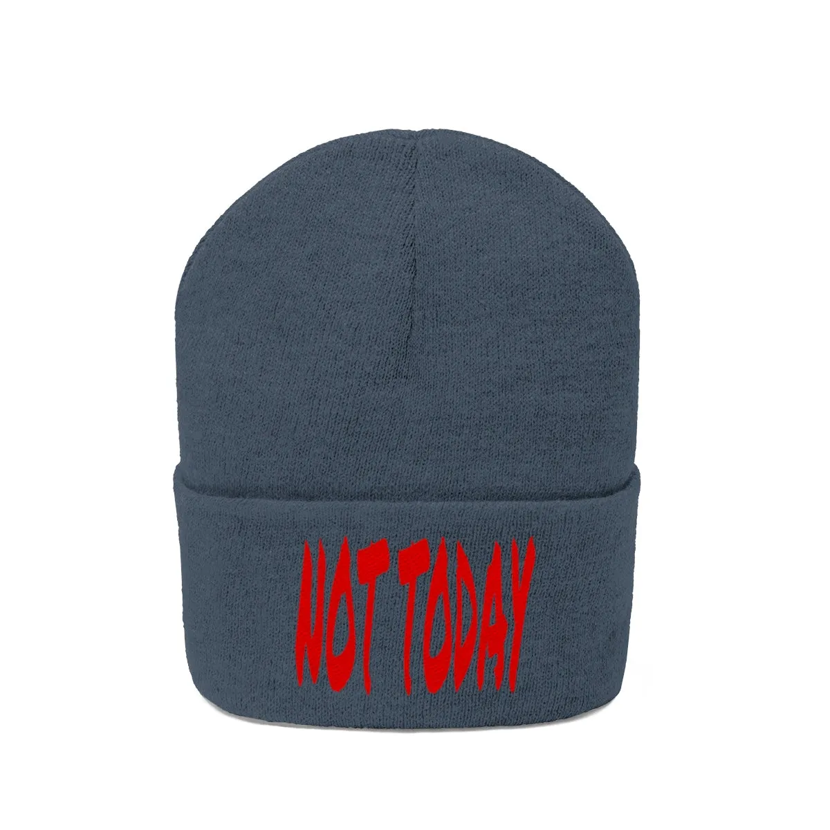 "Not Today" Red Letters Knit Beanie #VezzyWorld 