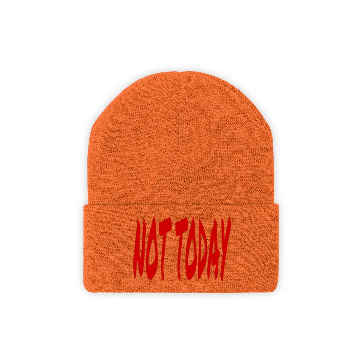 "Not Today" Red Letters Knit Beanie #VezzyWorld 