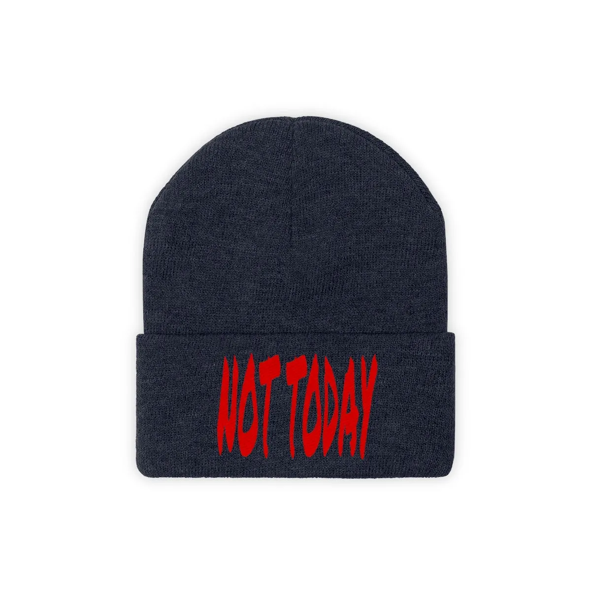 "Not Today" Red Letters Knit Beanie #VezzyWorld 