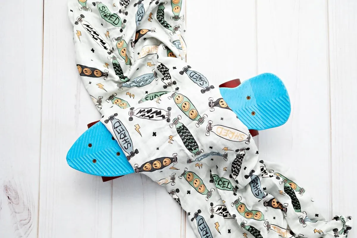 Skater Kid Muslin Blanket