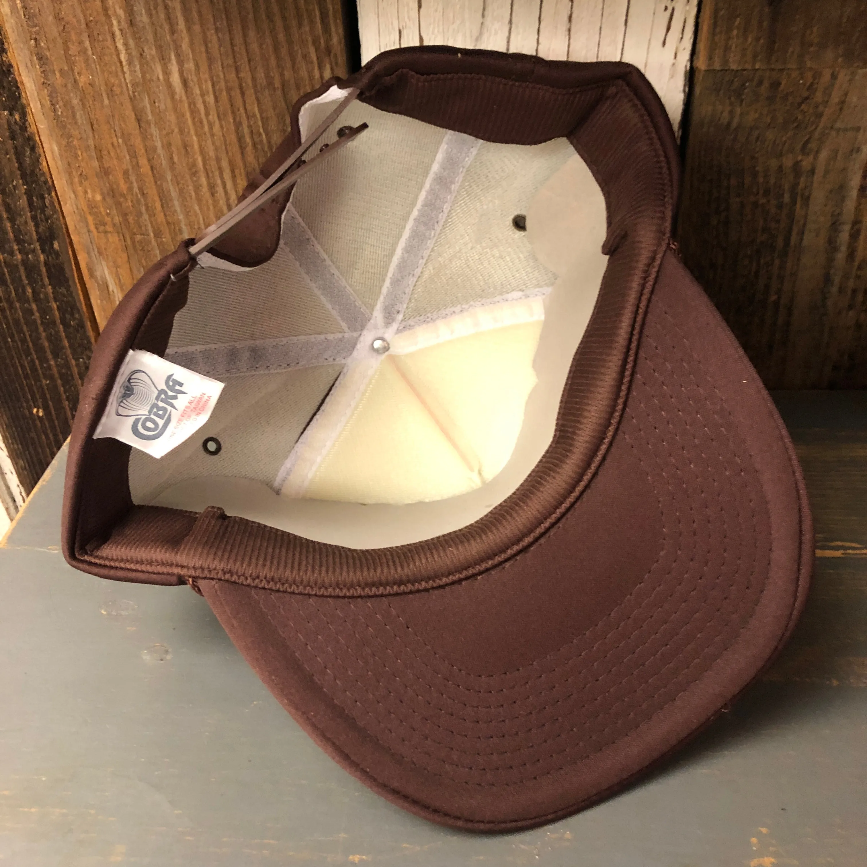 SOUTH BAY SURF (Multi Colored Patch) Winter All Foam Cap Hat - Brown/Khaki/Brown