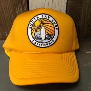 SOUTH BAY SURF (Multi Colored Patch) Winter All Foam Cap Hat - Gold