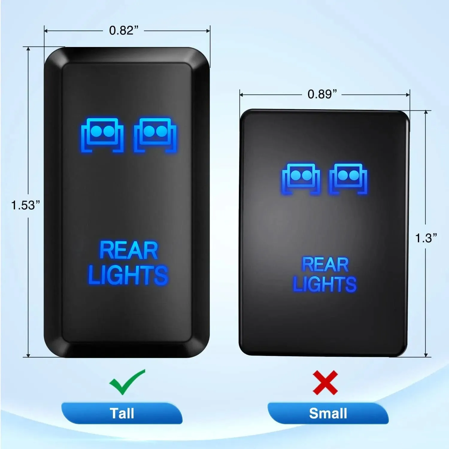 Toyota Rear Lights Push Button ON/Off Tall Switch